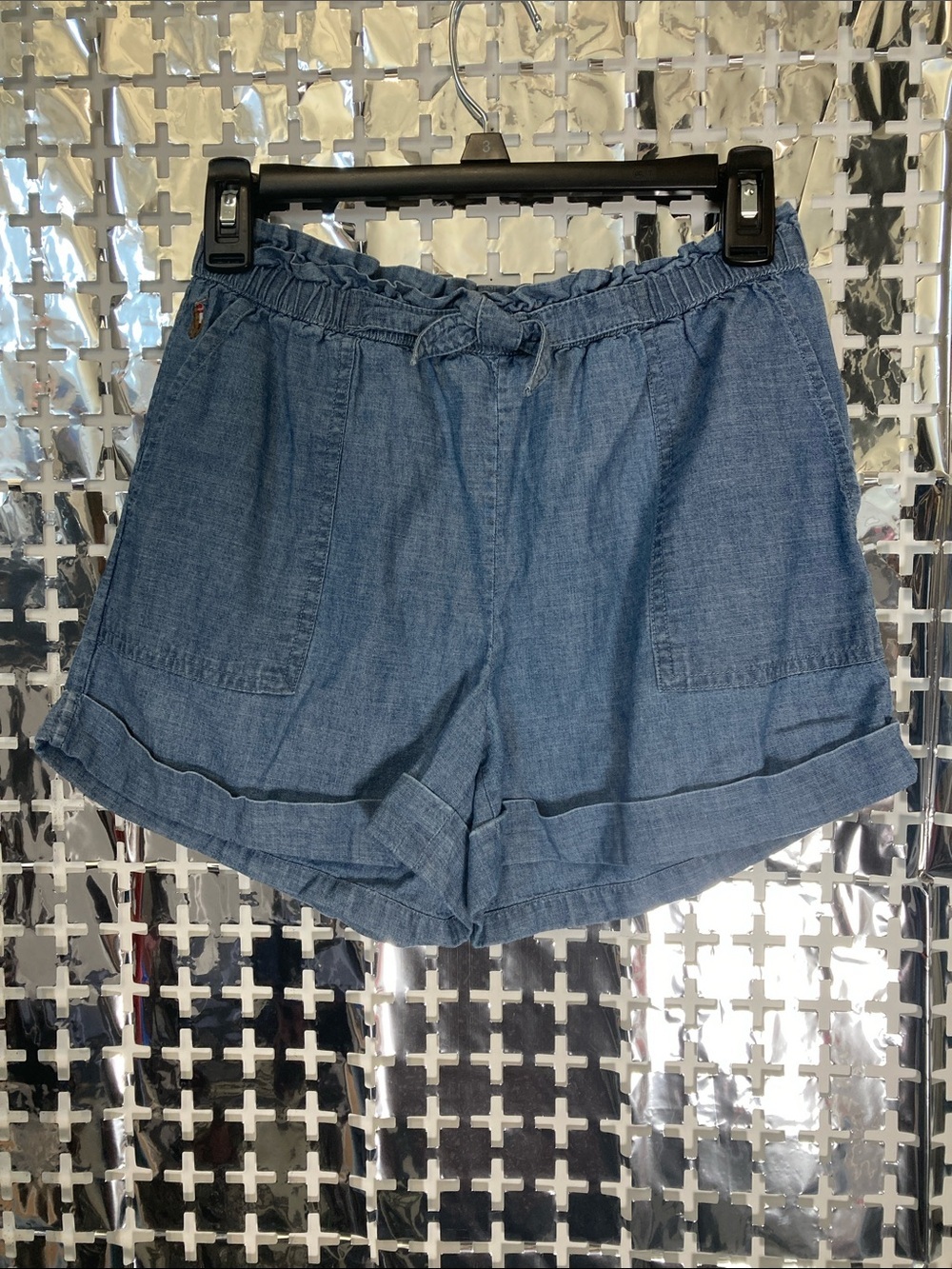 Polo by Ralph Lauren Girl’s Light Blue Chambray Drawstring Shorts